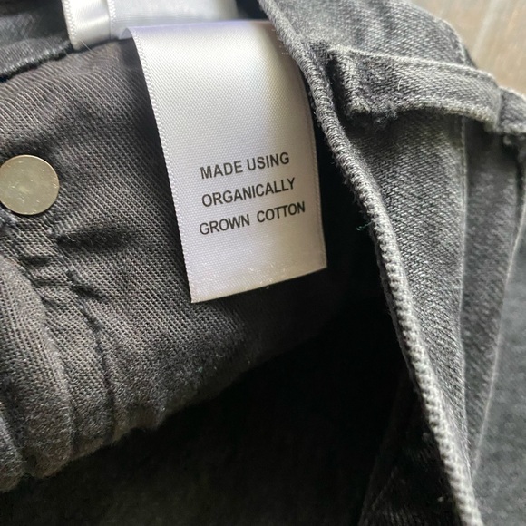 Agolde Riley High Rise Straight Crop in Black Pepper Gray Frayed Hem Size 26 - Picture 6 of 8